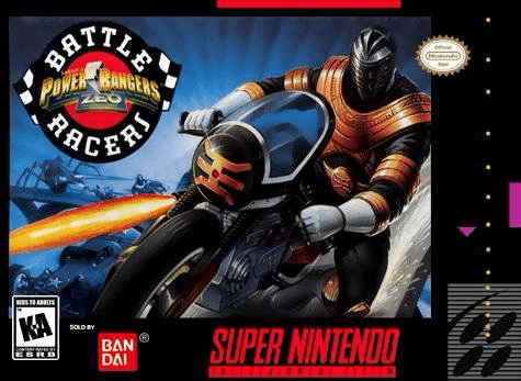 Power Ranger Battle Racers box art for Super Nintendo
